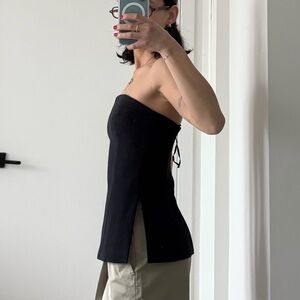 Aritzia Wilfred Navy Tube Top